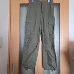 低身長用カーゴパンツ オリーブグリーン