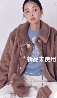 2026年最新】lily brown×mary quant ビジューボタンミドルファーコート