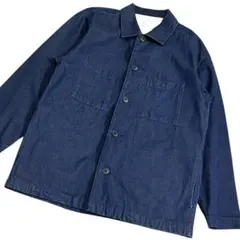 無印良品 【美品✨️】木の実から作ったカポック混シャツ デニム ジャケット 濃紺のサムネイル