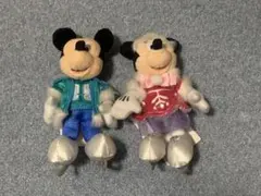 ディズニー ミッキー ミニー ぬいぐるみバッジ