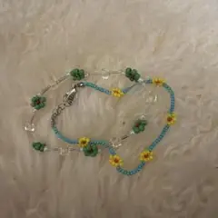 手作り花モチーフブレスレット