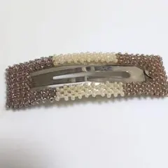 ビーズ装飾　ヘアクリップ　 約8cm