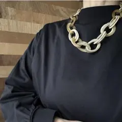 オリジナル❣️オーバル3種 バッファローホーンネックレス 水牛 