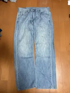 リーバイス569 Levis W32 ブルーデニム 青 ヒゲ 古着 15689