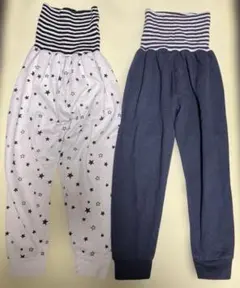 西松屋　2枚組ソフトキルト腹巻付きスパッツ（無地・星）