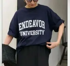 フレームワーク　ENDEAVOR UNIVERSITY ロゴTシャツ ネイビーのサムネイル