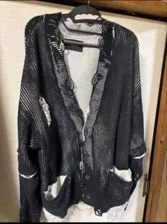 美品 ODAKHA オダカ クレイジーレースニットカーディガン ネイビー