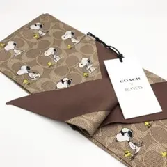 COACH ★大人気★ スヌーピー コラボ シルク スキニー スカーフ 新品