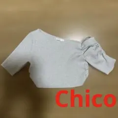 who's who Chico ワンショルダー ラメニット 半袖のサムネイル