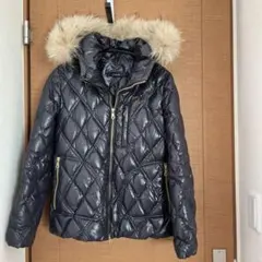 Johnbull ネイビーダウンジャケット ラクーンファー フード