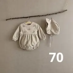 コーデュロイロンパース 70