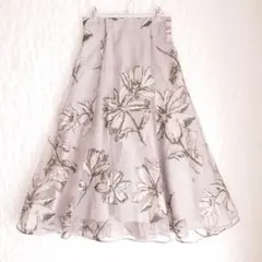 マイストラーダ モクレンオパールフレアスカート　シフォン Aライン ウエストゴム