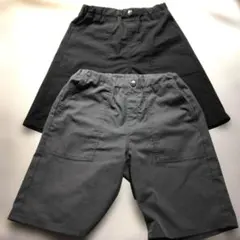UNIQLO キッズ　 ハーフパンツ ブラック グレー 2枚セット ユニクロ