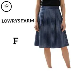 ローリーズファーム　 フレアスカートF　ネイビー　ストライプ　大きいサイズ　春