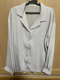 ベージュ 長袖 ボタンシャツ INGNI シンプル 古着