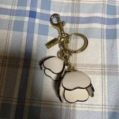 希少】COACH コーチ ヴィンテージレザー ひまわり キーホルダー