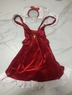 サンタ風コスプレドレス カチューシャ付き セクシー コスプレ 日記用 クリスマス