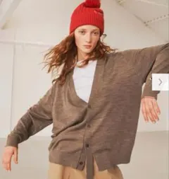 ●新品●アニヤハインドマーチ× ユニクロ●カーディガン L ブラウン