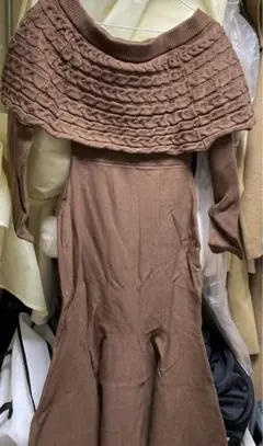 ROYAL PARTY ブラウンニットワンピース Fサイズ