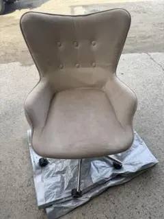 LOWYA グレー ファブリックデスクチェア