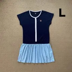 FILA ワンピース テニスウェア ネイビー×ライトブルー Ｌサイズ 美品のサムネイル