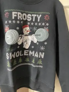 USA古着スウェットS クリスマス スノーマン