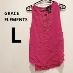 GRACE ELEMENTS ピンク ノースリーブ トップス 袖なし