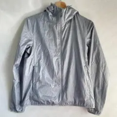 ユニクロ ポケッタブル UVカットパーカー グレー レディースM