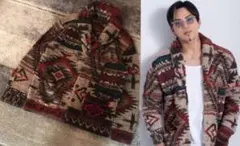 至極の逸品 数原龍友さん着用 ラルフローレン パッチワーク ニットカーディガン