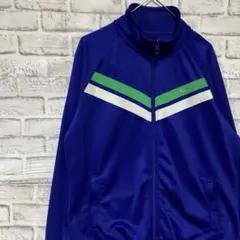 ナイキ ジャージ　トラックジャケット　ブルーXL ロゴ刺繍85