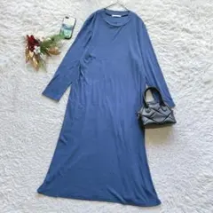 ✨未使用✨ ワンピース ロング カットソー クルーネック M 無地 カジュアル