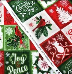 USAコットン クリスマス生地　タイムレストレジャー