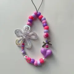 ビーズストラップ　ビーズキーホルダー　Laule'a__beads