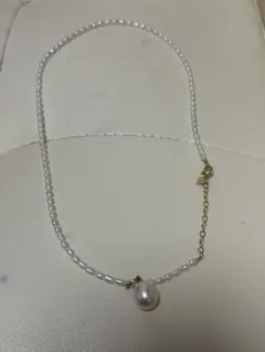 ホワイトパール ネックレス ゴールド