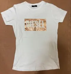 DIESEL ロゴ箔プリントTシャツ XSサイズ