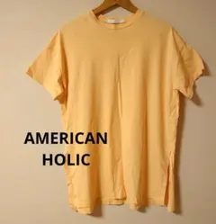 AMERICANHOLIC　薄いオレンジ　オーバーサイズTシャツ　Мサイズ