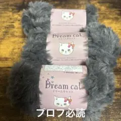 新品未使用 毛糸 ドリームキャット グレー 30 3玉