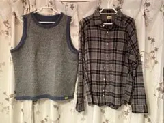 美品！サンライトビリーバー　ネルシャツ　ベスト　2枚セット Mサイズ