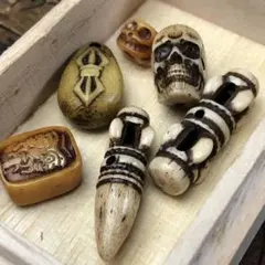 天珠 骨製 カパラ 頭蓋骨 クマントーン 魔除け 呪物系 開運・守護