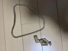 金色メッキ クリスタルストーン ネックレス