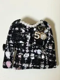 ツイードジャケット風 ブローチ