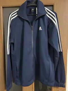 adidas レディースジャージジャケット L ネイビー