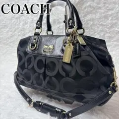COACH ソーホー シグネチャー バックル ボストン オプティック Y2K 黒 