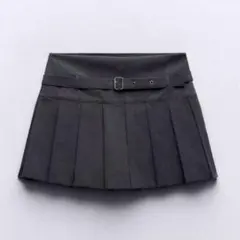 ZARA グレープリーツスカート　xs