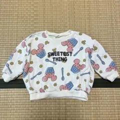 LITTC リトシー ミッキー トレーナー 100cm 総柄 スイーツ柄