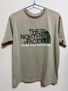 THE NORTH FACE 半袖 カモフラージュロゴTシャツ ベージュ L