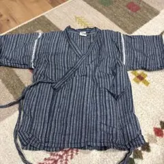 青と白のストライプ 甚平 100