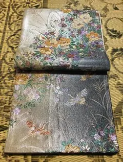 K専用中古美品 高級袋帯 鳳華秀宝文 華やか 金糸 緑地□N80624-13