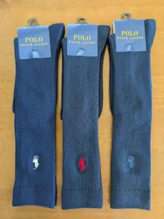 POLO RALPH LAUREN・36cm丈 ハイソックス 靴下 3足