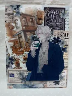 1119-02　メンズ平袋セット♪　おすそ分けファイル　カフェ男子